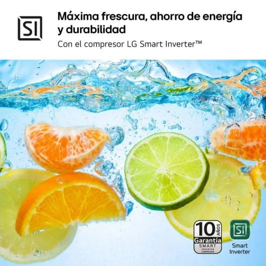 LG Serie 700 Fridge Freezer Combi A 387L - NatureFRESH Linear Cooling