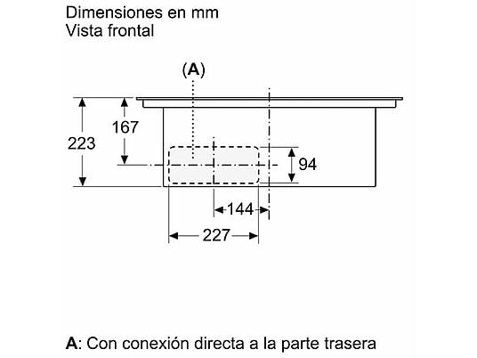 Placa inducción con extractor integrado - Bosch PVS611B16E, 4 Zonas, Zona Flex, CombiInducción, Touch Select, Negro