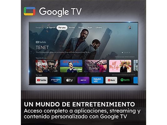 TV QLED 75" - Haier S80 Series H75S80FUX, QLED 4K HDR10, Google TV, Gaming 120Hz, Dolby Audio, Negro