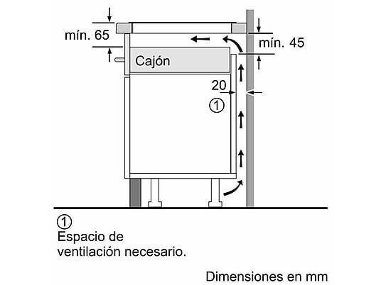 Placa inducción - Bosch PVQ631HC1E, 4 zonas, 30 x 21 cm, 59.2 cm, Negro