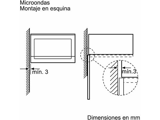Microondas integrable - Balay 3CG5172N2, 800 W, 5 niveles, 20 l, Negro