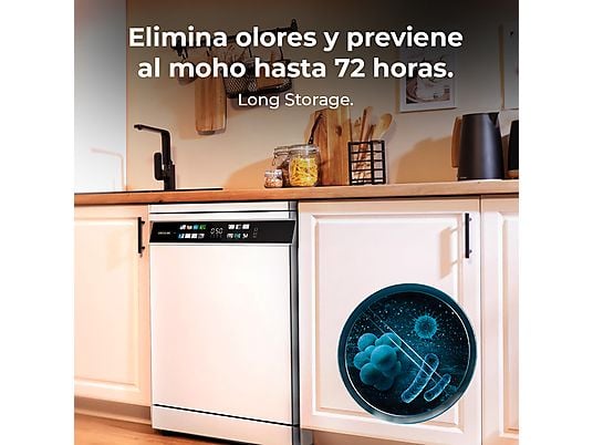 Lavavajillas - Cecotec Bolero Aguazero 6700 B, 15 cubiertos, 14 programas