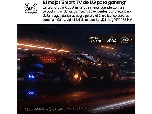 TV OLED 97 - LG OLED97G54LW, OLED 4K, Procesador Inteligente α11 AI Processor 4K Gen2, Smart TV, Gallery Design, Rocky Black