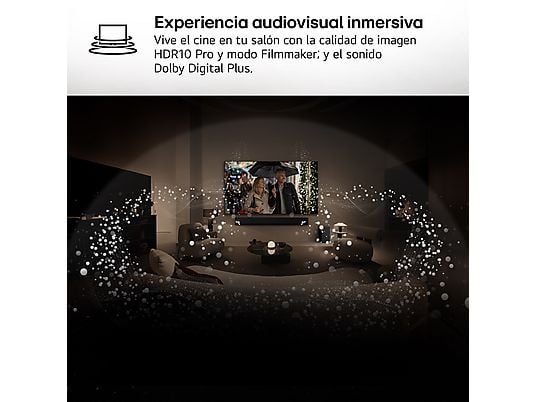 TV QNED 65 - LG 65QNED81A6A, UHD 4K, Procesador Inteligente α7 AI Processor 4K Gen8, Smart TV, DVB-T2 (H.265), Negro