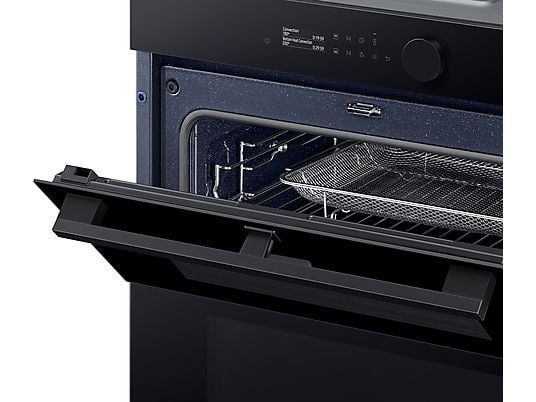 Horno de vapor - Samsung NV7B5750TDKU1, Multifunción, Pirolítico, Air Fry, 76l, 59.5 cm, Dual Cook Flex, WiFi, Negro