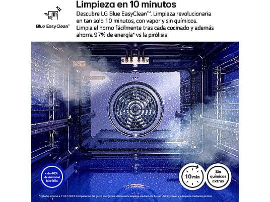 Horno - LG WS7D7631WB, Multifunción, Pirolítico, Sistema de limpieza Blue EasyClean™, 76 L, 59.2 cm, ThinQ™, Acero negro mate