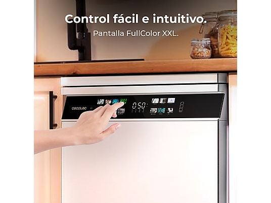Lavavajillas - Cecotec Bolero Aguazero 6700 B, 15 cubiertos, 14 programas
