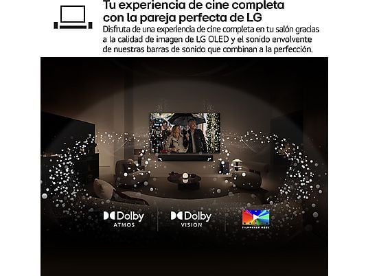 TV OLED 65" - LG OLED65G54LW, OLED 4K, Procesador Inteligente α11 AI Processor 4K Gen2, Smart TV, Gallery Design, Rocky Black
