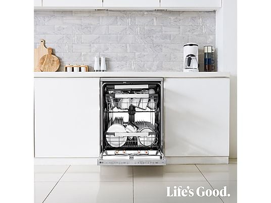 Lavavajillas - LG DF587HVS, 10 servicios, 10 programas, 60 cm, Lavado a vapor, Acero antihuellas