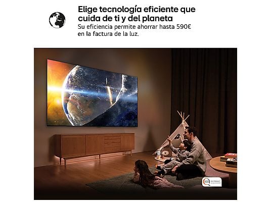 TV QNED 86 - LG 86QNED81A6A, UHD 4K, Procesador Inteligente α7 AI Processor 4K Gen8, Smart TV, DVB-T2 (H.265), Negro