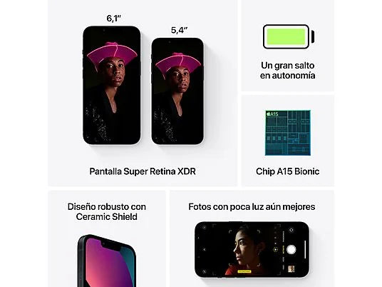 Apple iPhone 13 128GB Midnight - 5G A15 Bionic Dual Camera