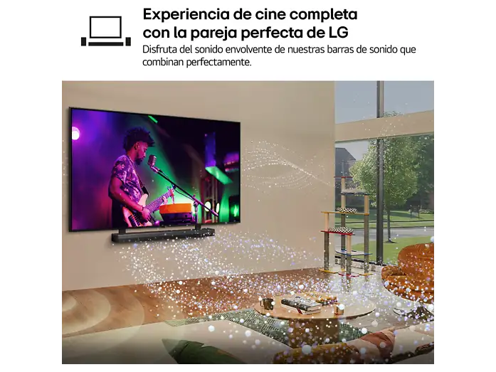 TV QNED Mini LED 43 - LG 43QNED72B6B, UHD 4K, Procesador Inteligente α7 AI Processor 4K Gen9, Smart TV, DVB-T2 (H.265), Negro