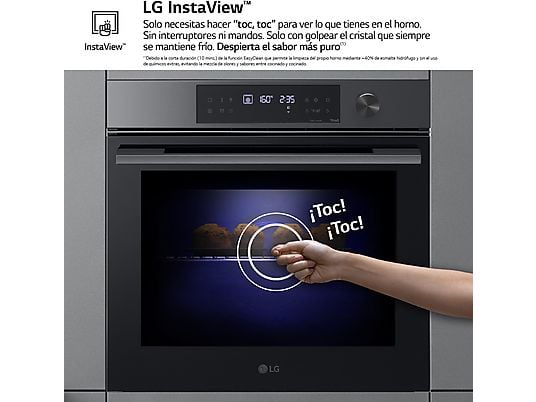 Horno - LG WS7D7631WB, Multifunción, Pirolítico, Sistema de limpieza Blue EasyClean™, 76 L, 59.2 cm, ThinQ™, Acero negro mate