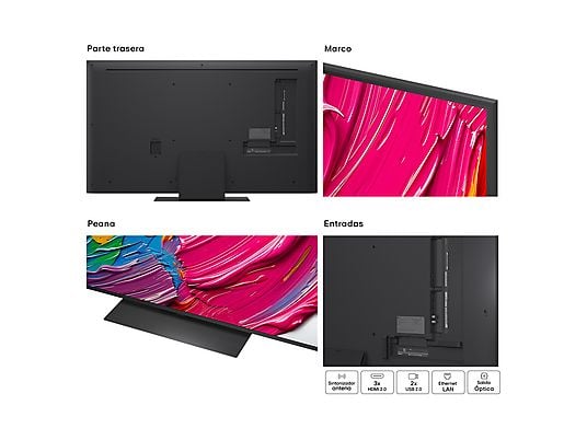 TV QNED 55 - LG 55QNED81A6A, UHD 4K, Procesador Inteligente α7 AI Processor 4K Gen8, Smart TV, DVB-T2 (H.265), Negro