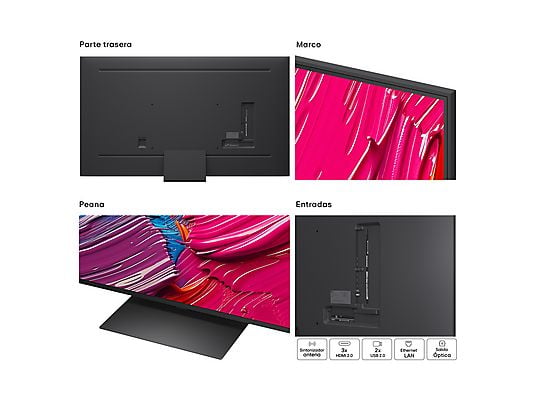 TV QNED 86 - LG 86QNED81A6A, UHD 4K, Procesador Inteligente α7 AI Processor 4K Gen8, Smart TV, DVB-T2 (H.265), Negro