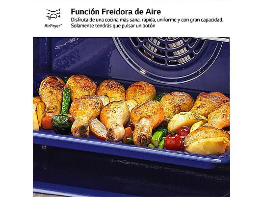 Horno - LG WS7D7631WB, Multifunción, Pirolítico, Sistema de limpieza Blue EasyClean™, 76 L, 59.2 cm, ThinQ™, Acero negro mate