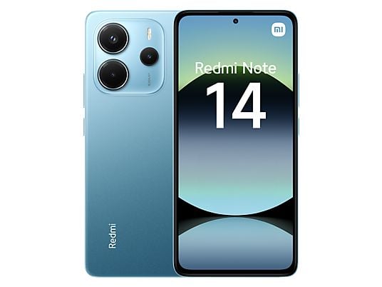 Móvil - Xiaomi Redmi Note 14, Azul océano, 128 GB, 6 GB RAM, 6.67 AMOLED FHD+, MediaTek Helio g99-Ultra, 5500 mAh