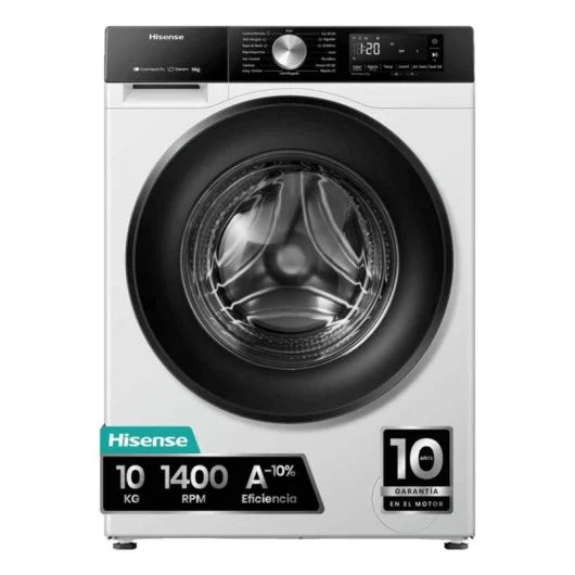 Lavadora Hisense WF3S1043BW1 Carga Frontal 10 kg 1400 rpm Clase A Blanca WiFi