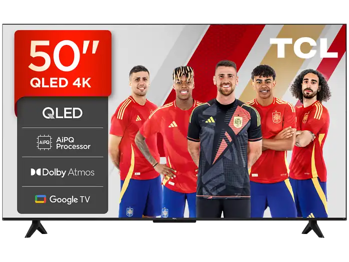 TV QLED 50 - TCL 50T69C, UHD 4K, Procesador AiPQ, Smart TV, DVB-T2, Negro