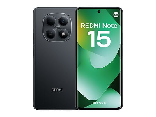 Móvil - Xiaomi Redmi Note 15, Negro, 128 GB, 6 GB RAM, 6.77 AMOLED FHD+, MediaTek Helio G100-Ultra, 6000 mAh