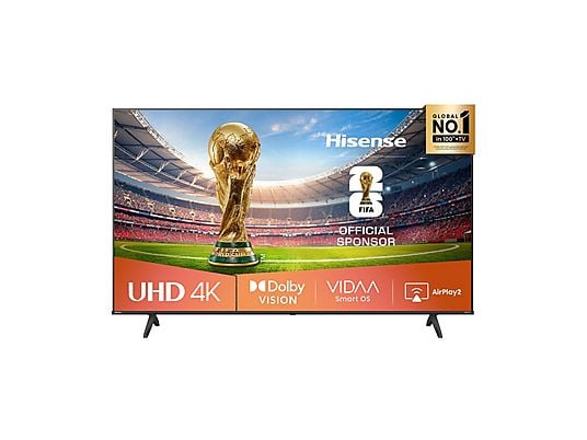 TV LED 65" - HISENSE 65A6Q, UHD 4K, Quad Core/MT9603, Smart TV, DVB-T2 (H.265), Negro