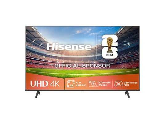 TV LED 50 - Hisense 50A6Q, UHD 4K, Quad CoreMT9603, IA 4K Upscaler, Modo Juego Plus, Control por voz, Negro