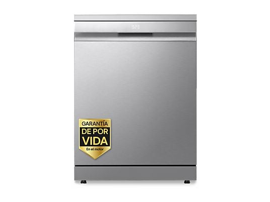 Lavavajillas - LG DF587HVS, 10 servicios, 10 programas, 60 cm, Lavado a vapor, Acero antihuellas