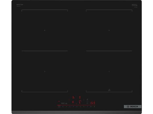 Placa inducción - Bosch PVQ631HC1E, 4 zonas, 30 x 21 cm, 59.2 cm, Negro