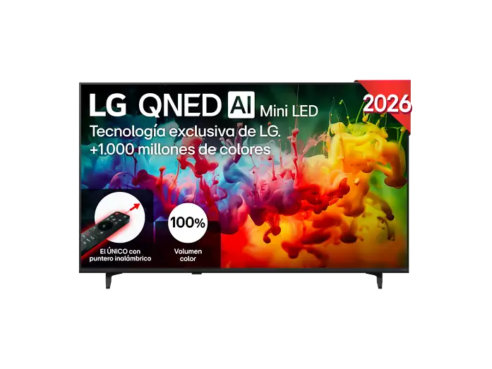 TV QNED Mini LED 50 - LG 50QNED72B6B, UHD 4K, Procesador Inteligente α7 AI Processor 4K Gen9, Smart TV, DVB-T2 (H.265), Negro