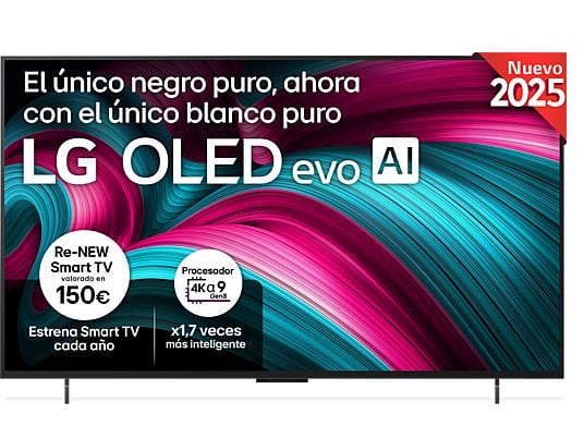 TV OLED 42 - LG OLED42C55LA, OLED 4K, Procesador Inteligente α9 AI Processor 4K Gen8, Smart TV, DVB-T2 (H.265), Negro