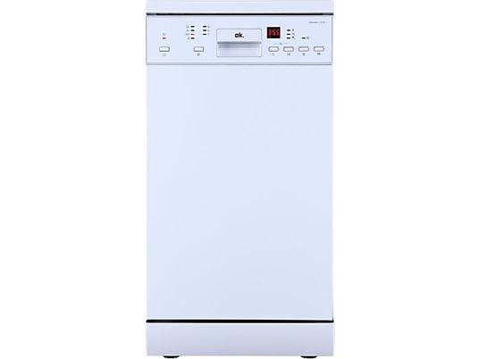 Lavavajillas - ok. ODW 4541-1 E FS, 10 Servicios, 7Programas, 44.5 cm, Libre Instalación, Blanco