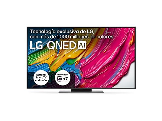 TV QNED 55 - LG 55QNED81A6A, UHD 4K, Procesador Inteligente α7 AI Processor 4K Gen8, Smart TV, DVB-T2 (H.265), Negro