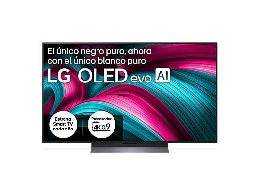 TV OLED 48 - LG OLED48C55LA, OLED 4K, Procesador Inteligente α9 AI Processor 4K Gen8, Smart TV, DVB-T2 (H.265), Negro