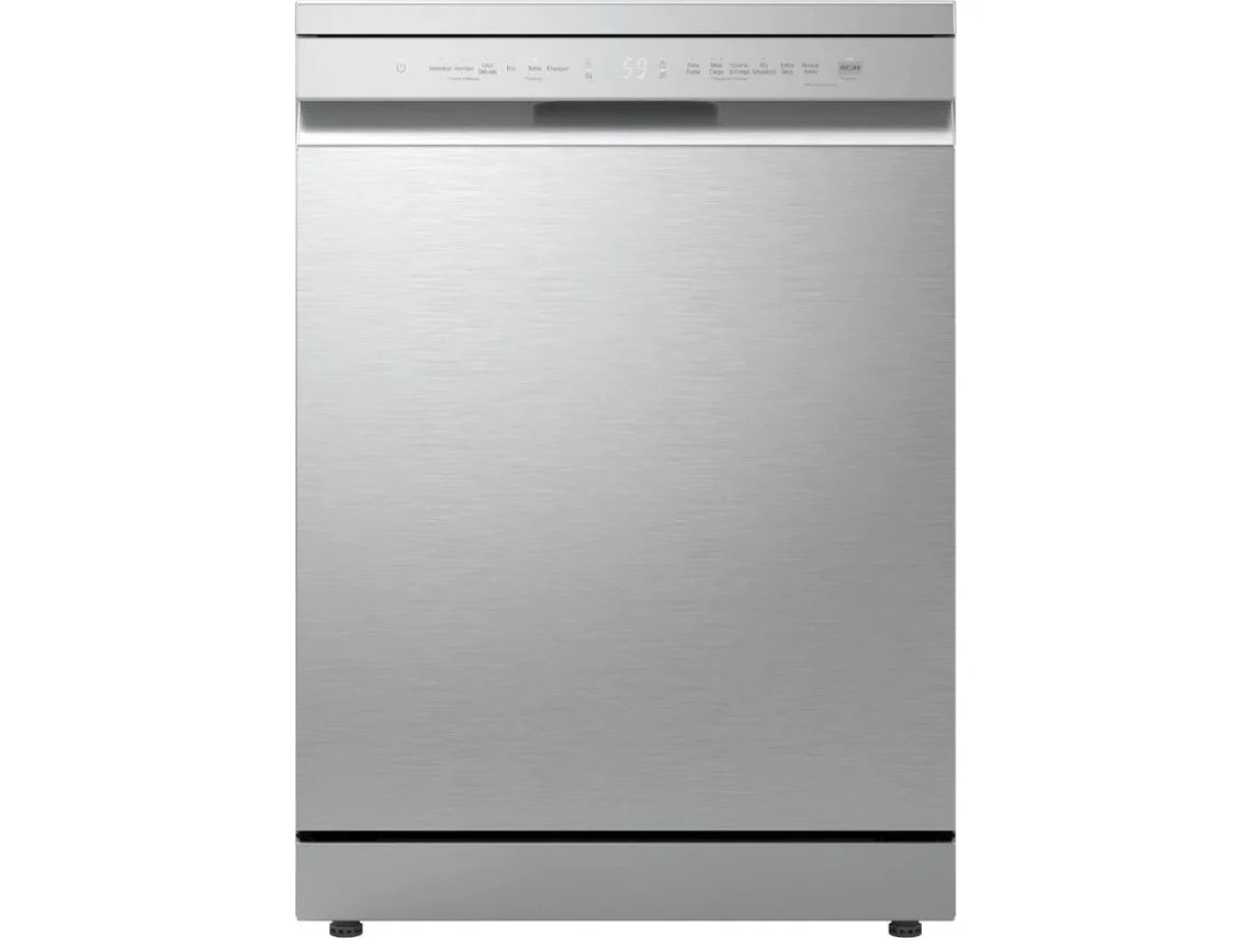Lavavajillas LG DF273FV QuadWash con Vapor y Sistema EasyRack, Acero Inoxidable