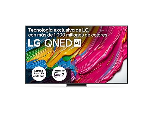 TV QNED 86 - LG 86QNED81A6A, UHD 4K, Procesador Inteligente α7 AI Processor 4K Gen8, Smart TV, DVB-T2 (H.265), Negro