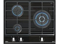 Placa de gas - Teka GZC 63310, 3 zonas, Gas natural, ExactFlame, 60 cm, Negro
