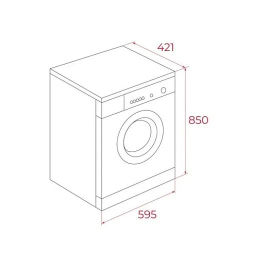 Lavadora Teka WMK 40740 7kg Carga Frontal 1200rpm A Blanca