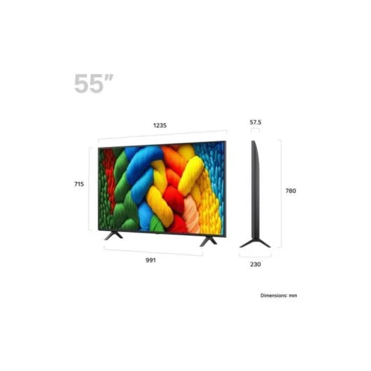 LG NanoCell 55NANO80A6B 4K Ultra HD 55 Smart TV Direct-LED HDR WiFi Bluetooth