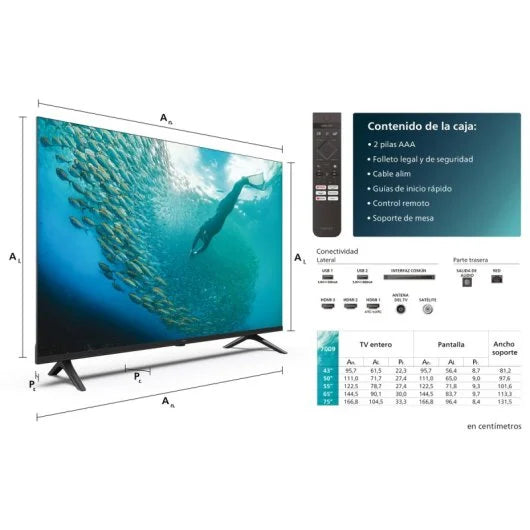 Philips 43PUS7009 43 108cm 4K UHD LED TV Dolby Atmos Titan OS
