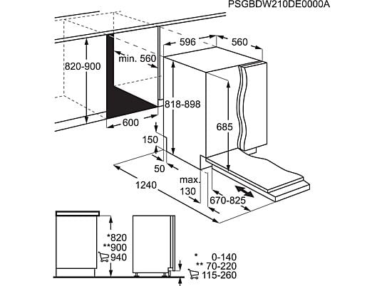 Lavavajillas integrable AEG FSE76727P