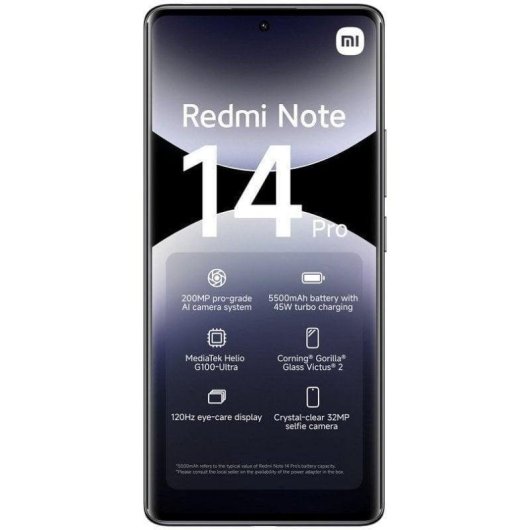 Xiaomi REDMI Note 14 Pro 4G 8GB 256GB 6.67 Negro Medianoche