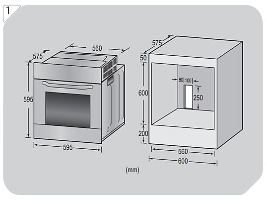 Horno - ok. OBO 311-1 A, Multifunción, Esmalte fácil de limpiar, 70 l , 63 cm, 9 programas + ECO, Inox