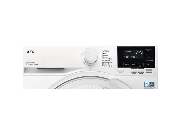 Lavadora carga frontal - AEG Serie 6000 ProSense LFR6114O2B, 10 kg, 1,400 rpm, 10 programas, Blanco