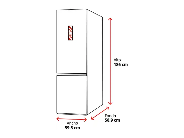 Frigorífico combi - Hisense RB390N4AWE1, Puerta reversible, Congelamiento rápido, No Frost, 186 cm, 304 l, Blanco