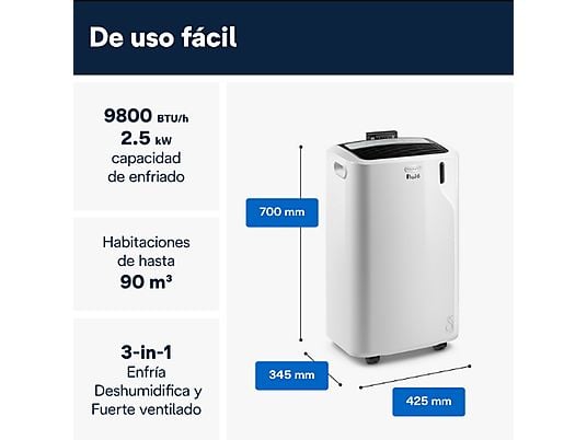 Aire acondicionado portátil De'Longhi PAC EM90