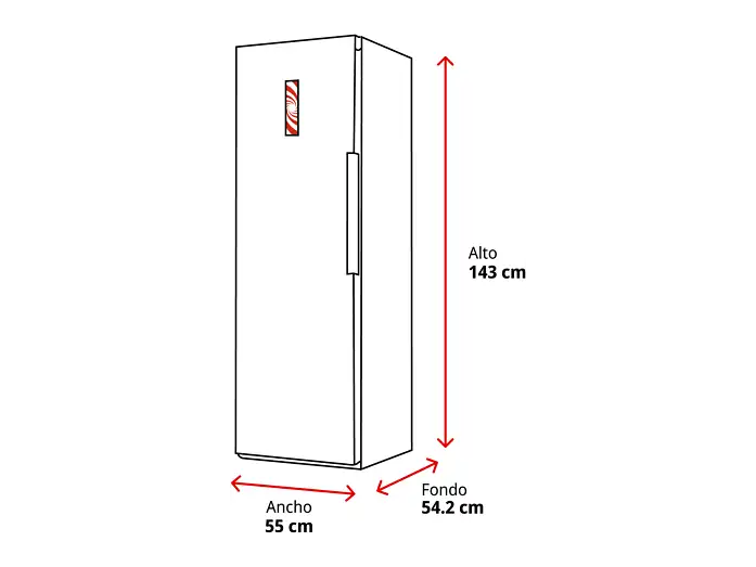 Congelador vertical - ok. OFZ 451 E W, 165 l, 143 cm, Blanco