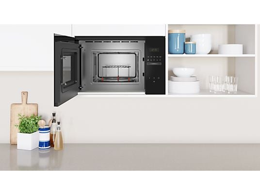Microondas integrable - Balay 3CG5172N2, 800 W, 5 niveles, 20 l, Negro