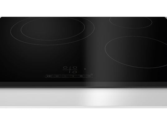 Placa vitrocerámica - Bosch PKK631BB8E, 3 zonas, 60 cm, Negro