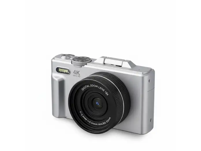 Cámara - Prixton Xplorer DV900, 64 megapixel, 4K 3840p, 3 Pantalla LCD, IPS, Zoom 4X, Flash, Plata