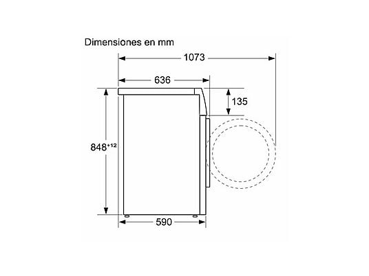 Lavadora carga frontal - Bosch WAN24200EP, serie 4, 9 kg, 1200 rpm, 15 programas